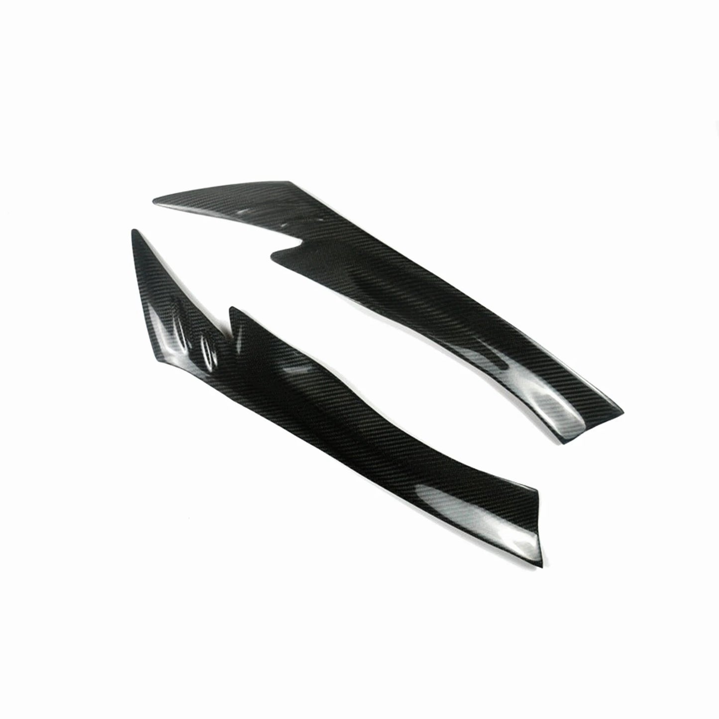 2 x Front Headlight Eyebrow Covers for Mazda CX-5 (2013-2016) Carbon Fiber