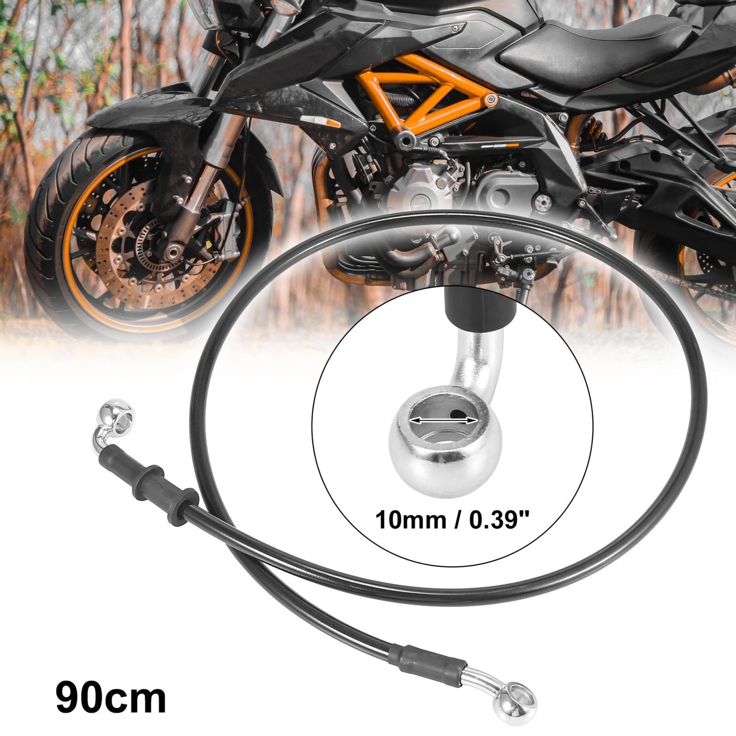Universal 90cm Motorcycle Brake Clutch Oil Hose Line Hydraulic for Motorcycle
