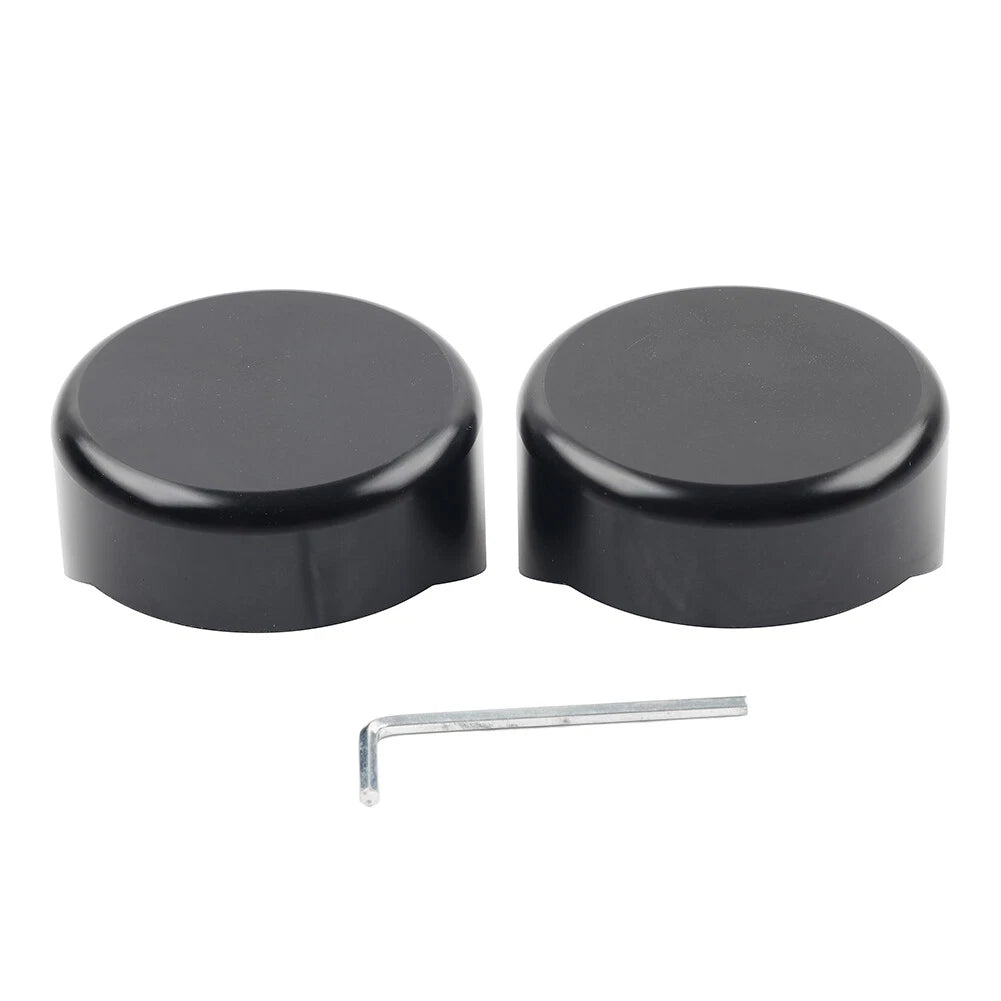 Black CNC Upper Fork Caps for Harley Softail Breakout FXBR FXBRS (2018-2023)