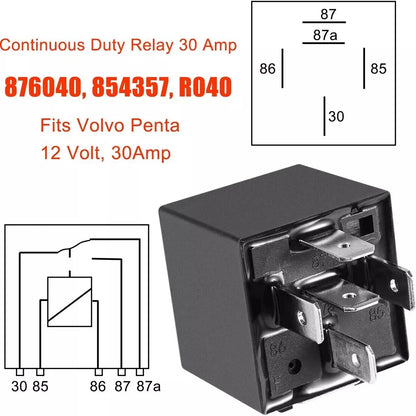 New Power Trim Relay 12V/40A for Volvo Penta 150/170/200HP (1990-2005)