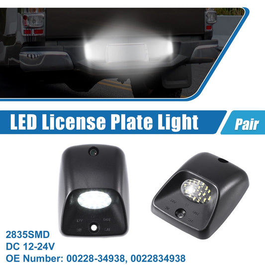 Pair White LED License Plate Light Assembly for Toyota