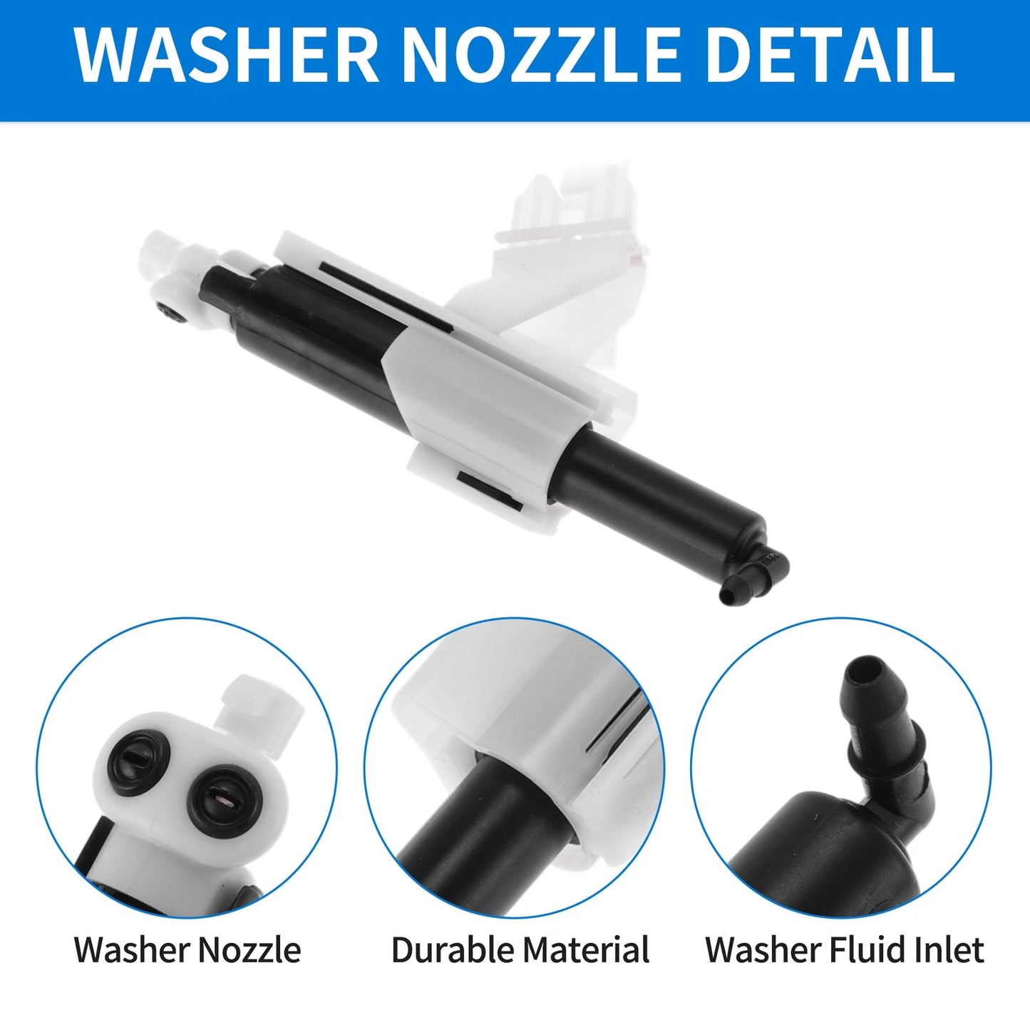 Right Driver Side Headlight Washer Nozzle for Ford Mondeo (2007-2014)