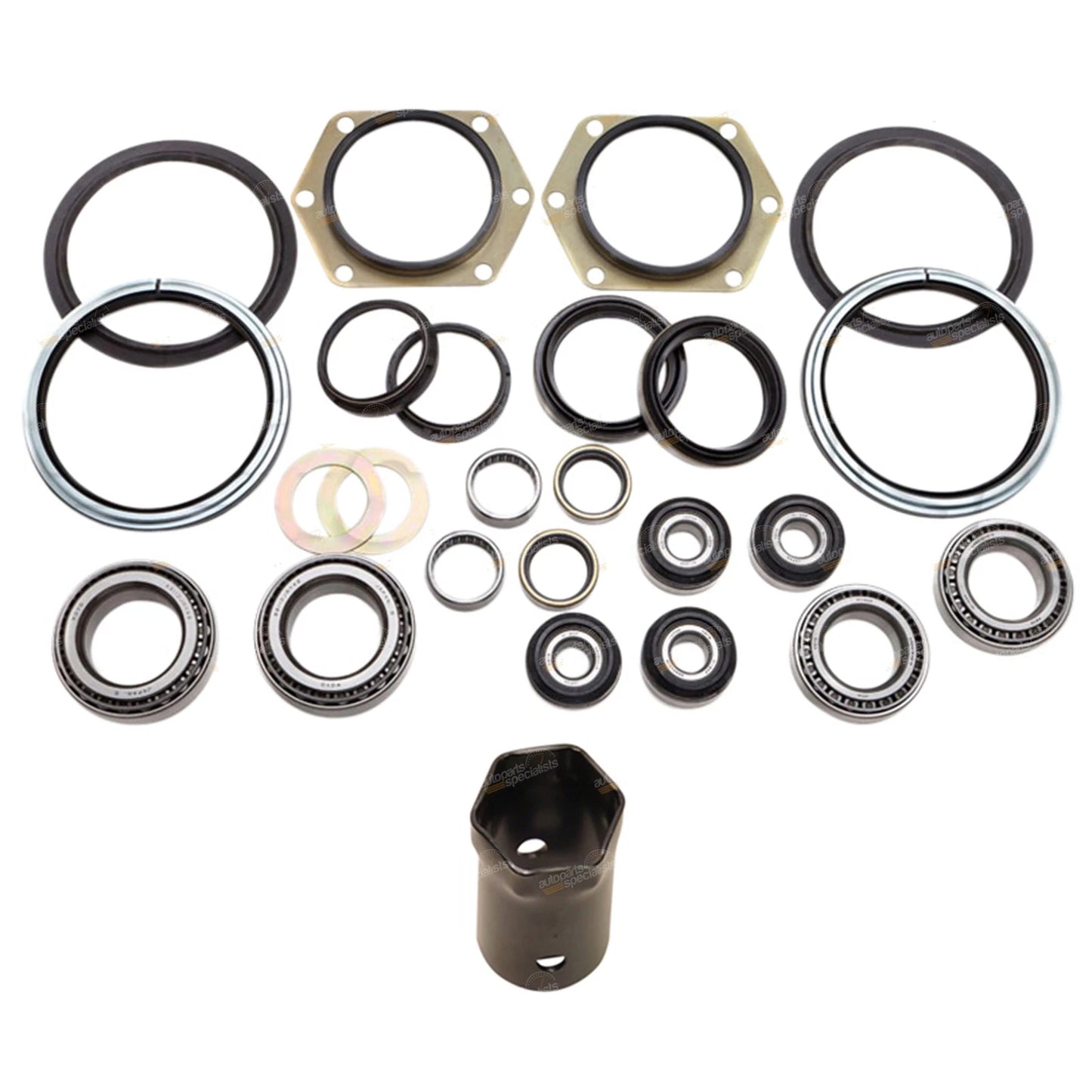 Wheel Bearing King Pin Swivel Hub Repair Kit + Socket for Nissan Safari GR Y60