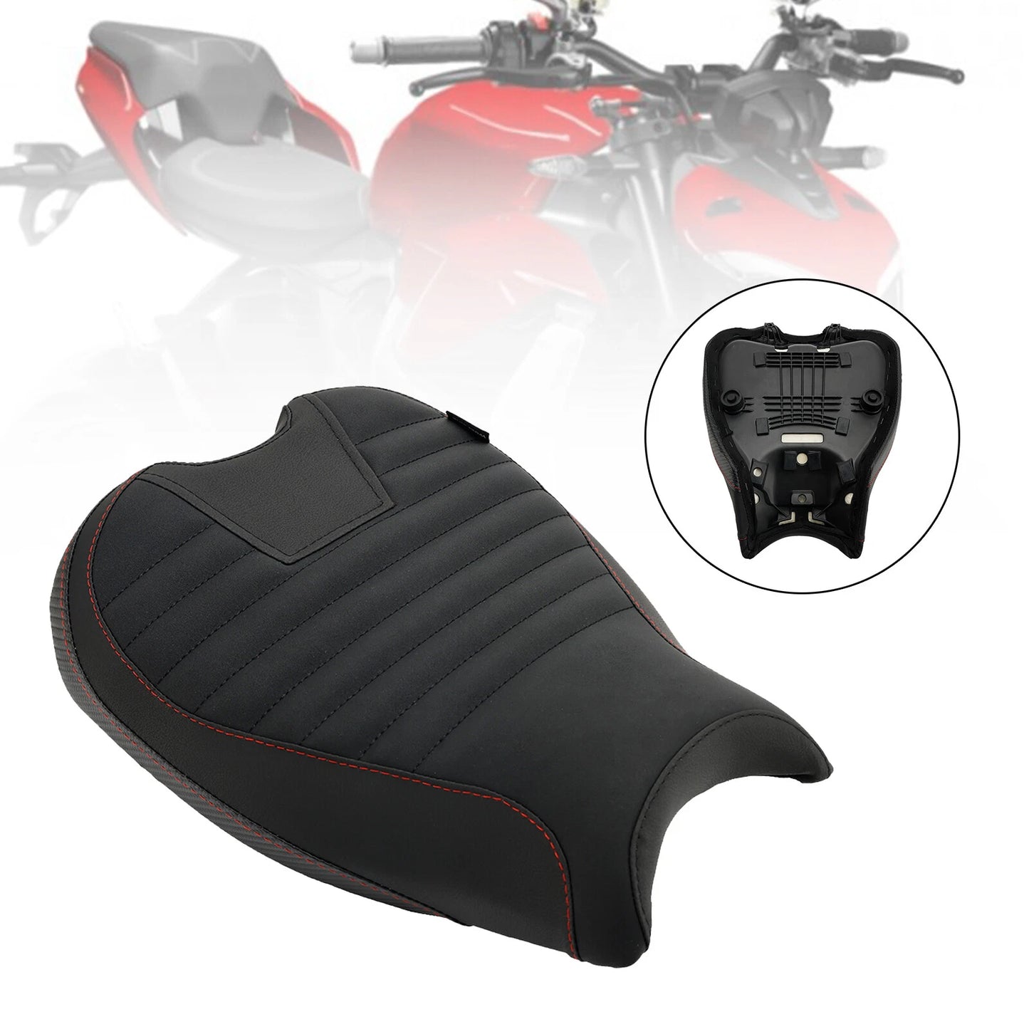 Front seat cushion stripes white for Streetfighter V2 (2022-2023)