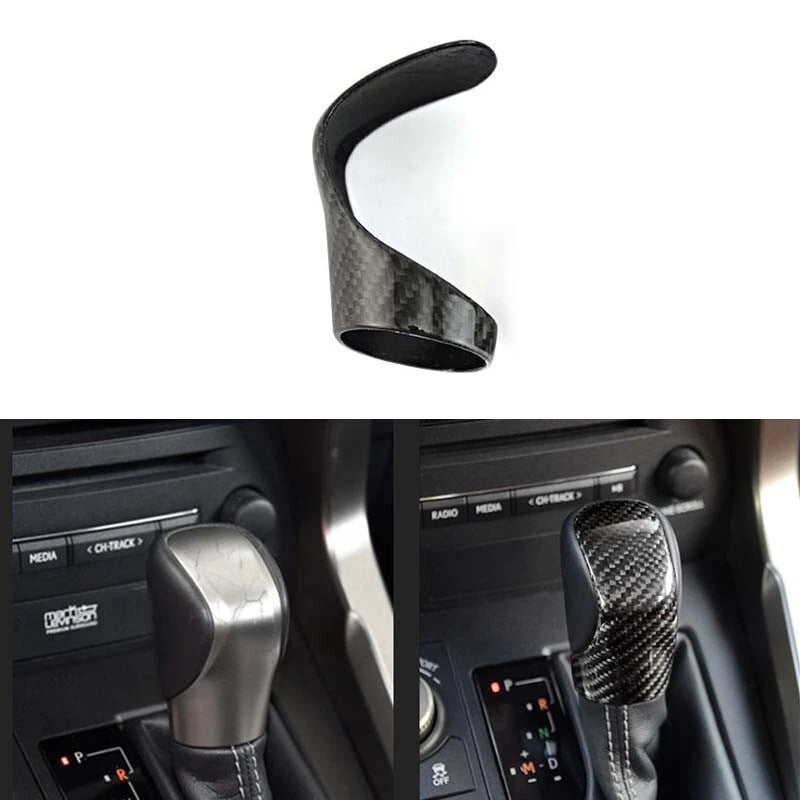 Real Carbon Fiber Gear Shift Head Knob Cover Trim Fit For Lexus G350 GS450H