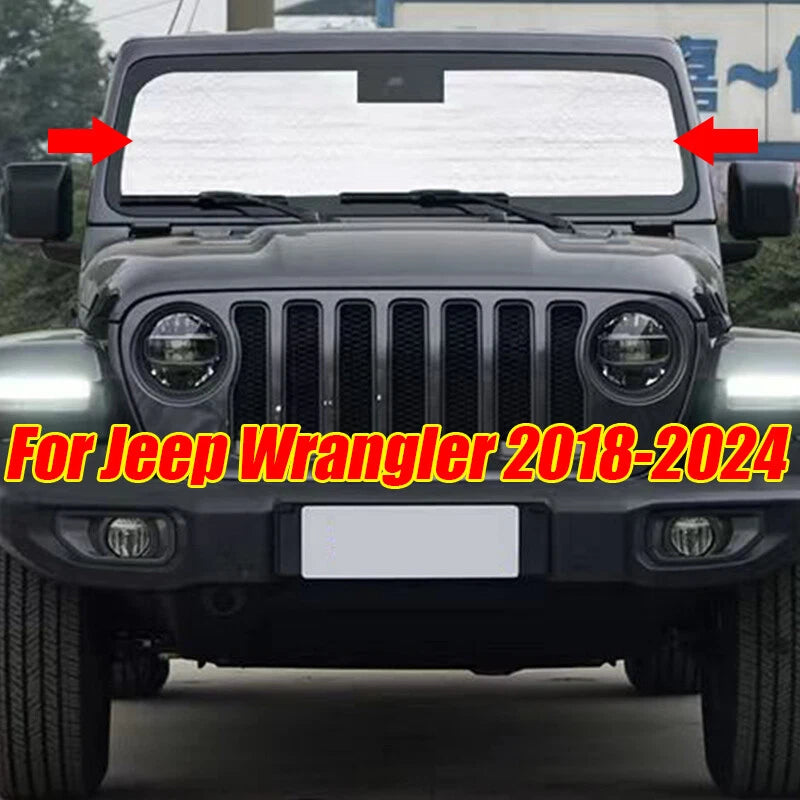 Front Windshield Silver Privacy Sunshade Cover for JEEP Wrangler (2018–2024)