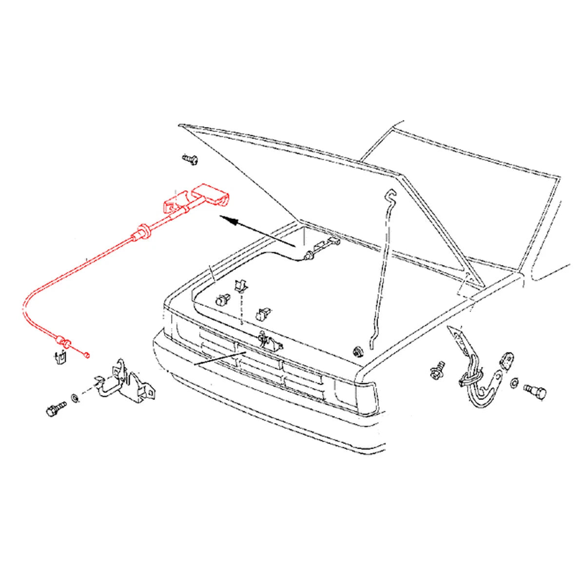 Bonnet Release Cable for Nissan Terrano WD21 Navara D21 1986-1995