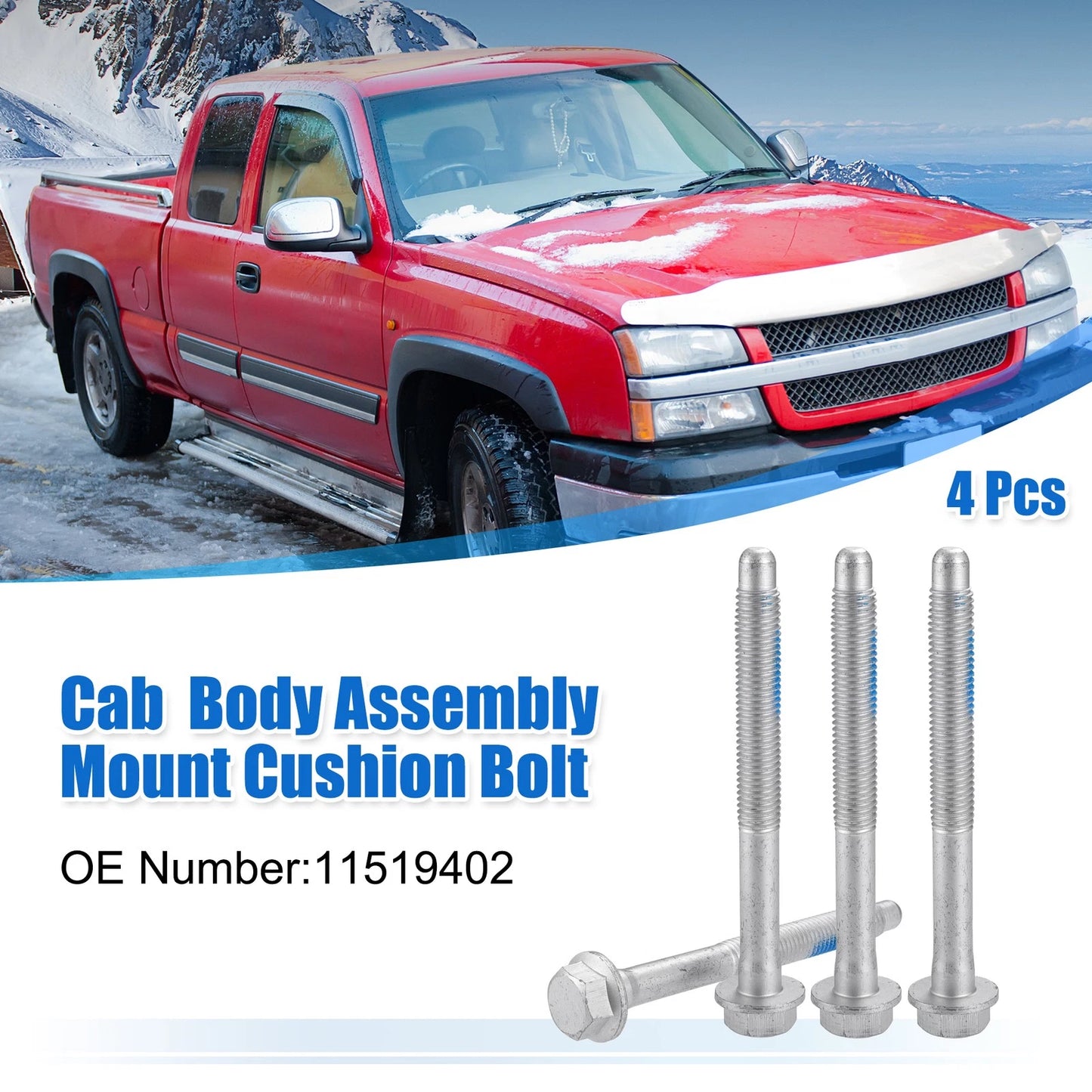 4pcs M12x1.75 Car Mount Bolts for Chevrolet Silverado 1500