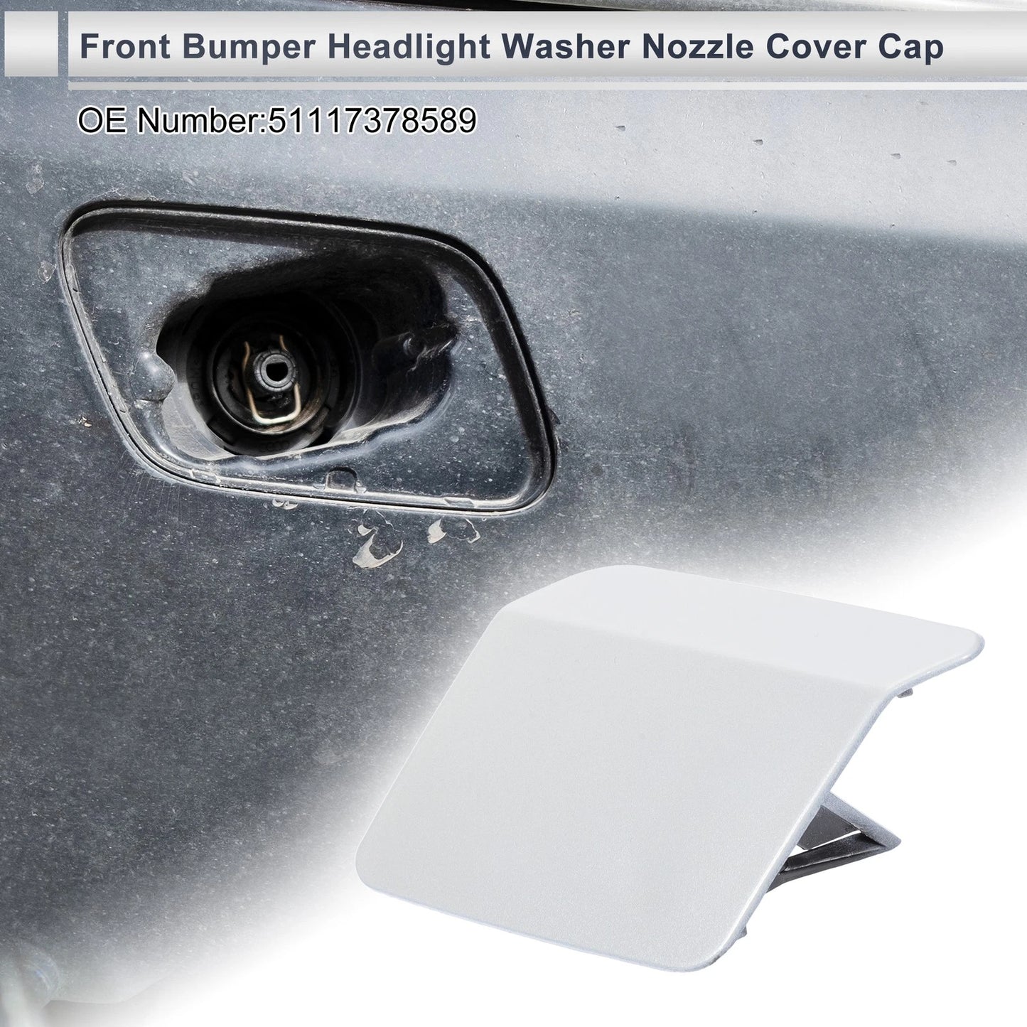 Front Left Bumper Headlight Washer Nozzle Cover for BMW X5 (2014-2018)