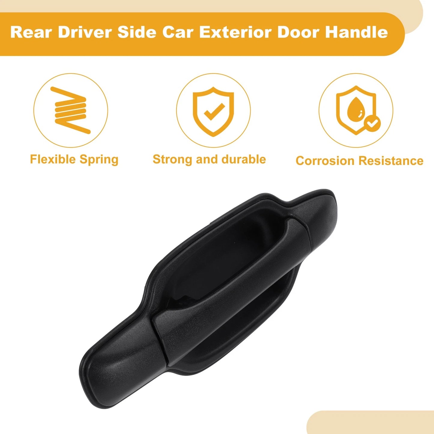 Rear Left Exterior Door Handle for GMC Canyon Black
