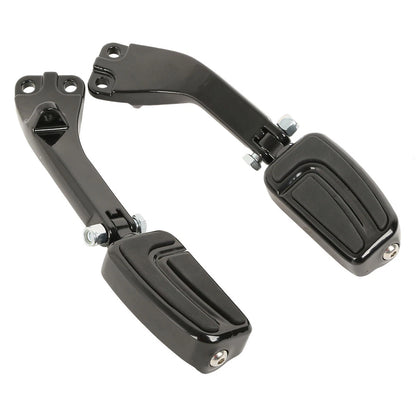 Black Rear Footpeg Mount Bracket for Harley Dyna Super Glide Low Rider (06-17)