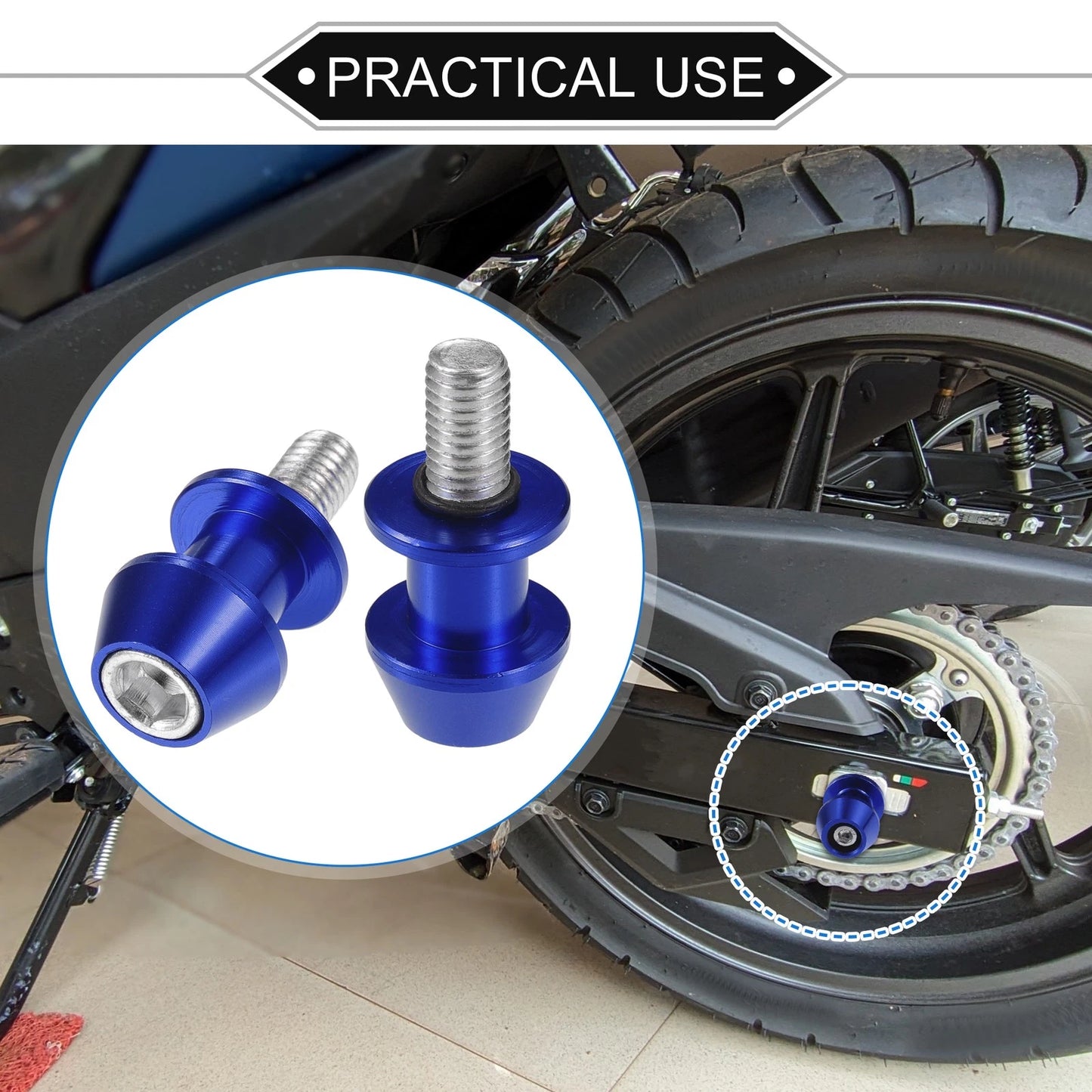 Pair Swingarm Spools 10mm CNC for Motorbike