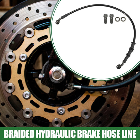 50cm Motorcycle Braided Hydraulic Brake Line Oil Hose Black Army Green for Motorcycle