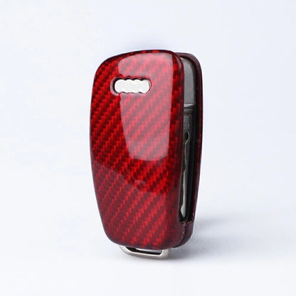Red Carbon Fiber Key Fob Cover for Audi A3 A4 TT Q3 (2013-2020)