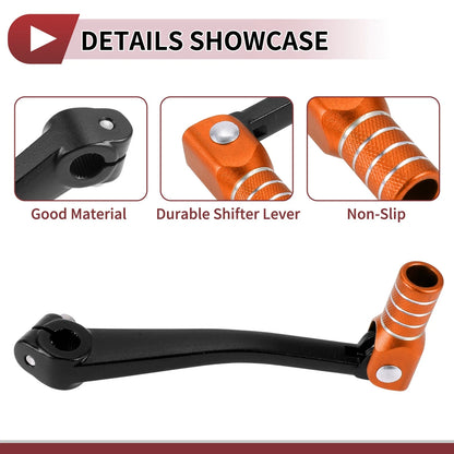 Shifter Lever for Bosuer 125 Black Lever Orange Head