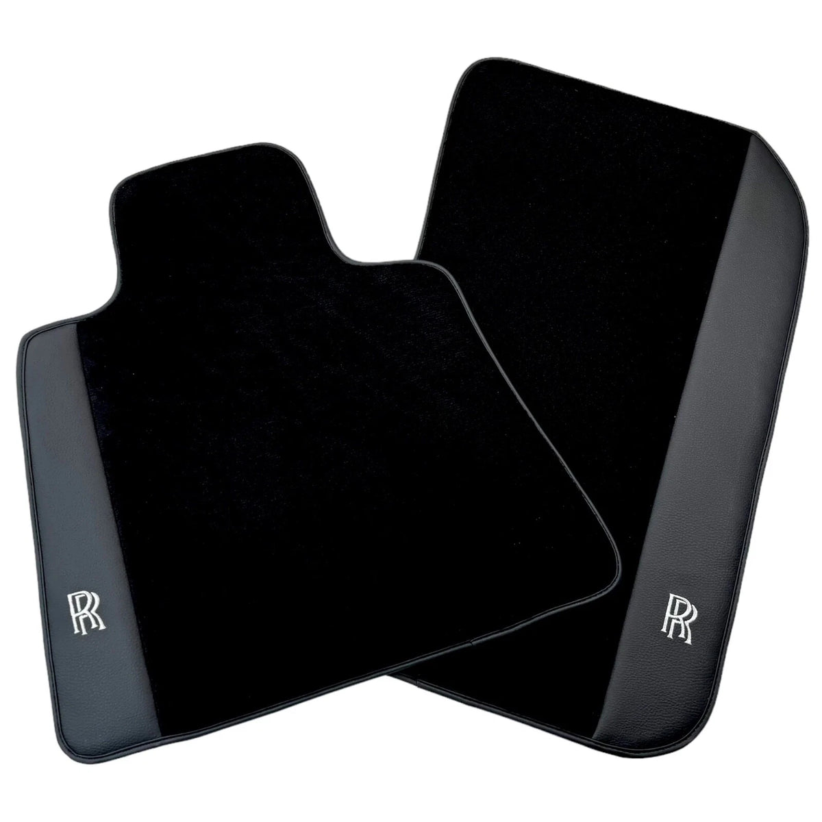 Black Floor Mats for Rolls Royce Spectre with Leather by AutoWin (2023-2024)
