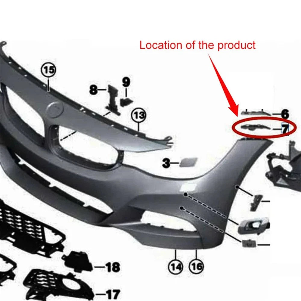 Front Bumper Left Side Bracket Holder for BMW 3 GT 320i (2013-2020)