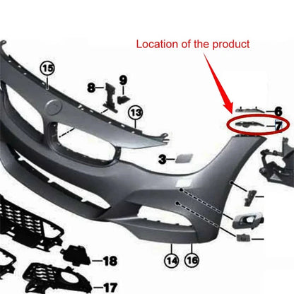 Front Bumper Left Side Bracket Holder for BMW 3 GT 320i (2013-2020)