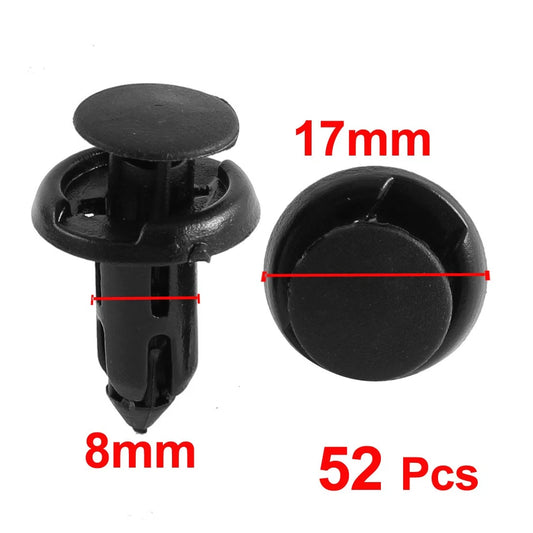 52 Pcs Plastic Rivets Fastener Car Bumper Clips for Toyota