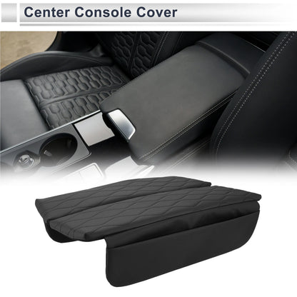 Center Console Cover with Storage Bag for BMW 5 Series (2019-2023) Black