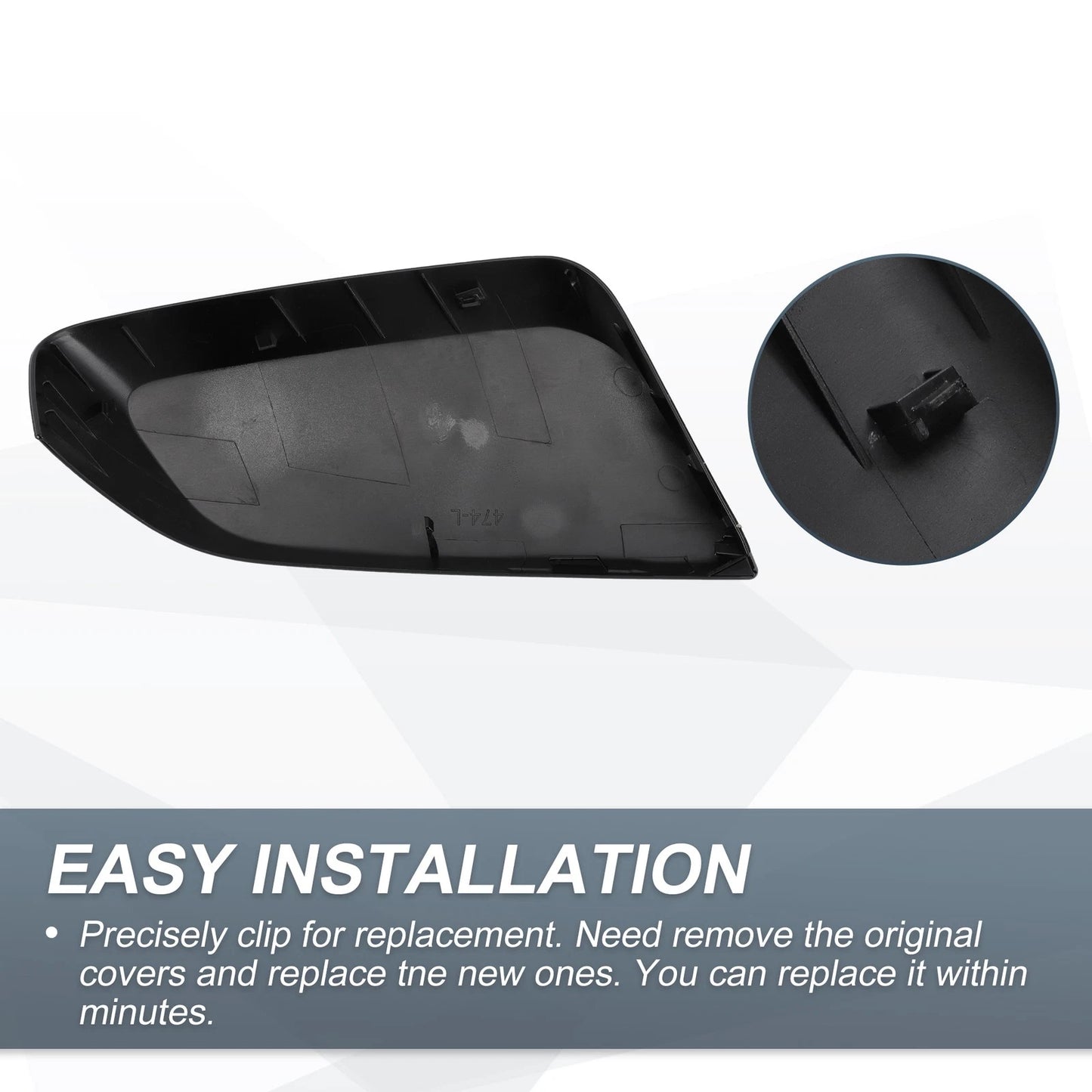 Gloss Black Left Side Rearview Mirror Cover for Chevrolet Impala (2014-2020)