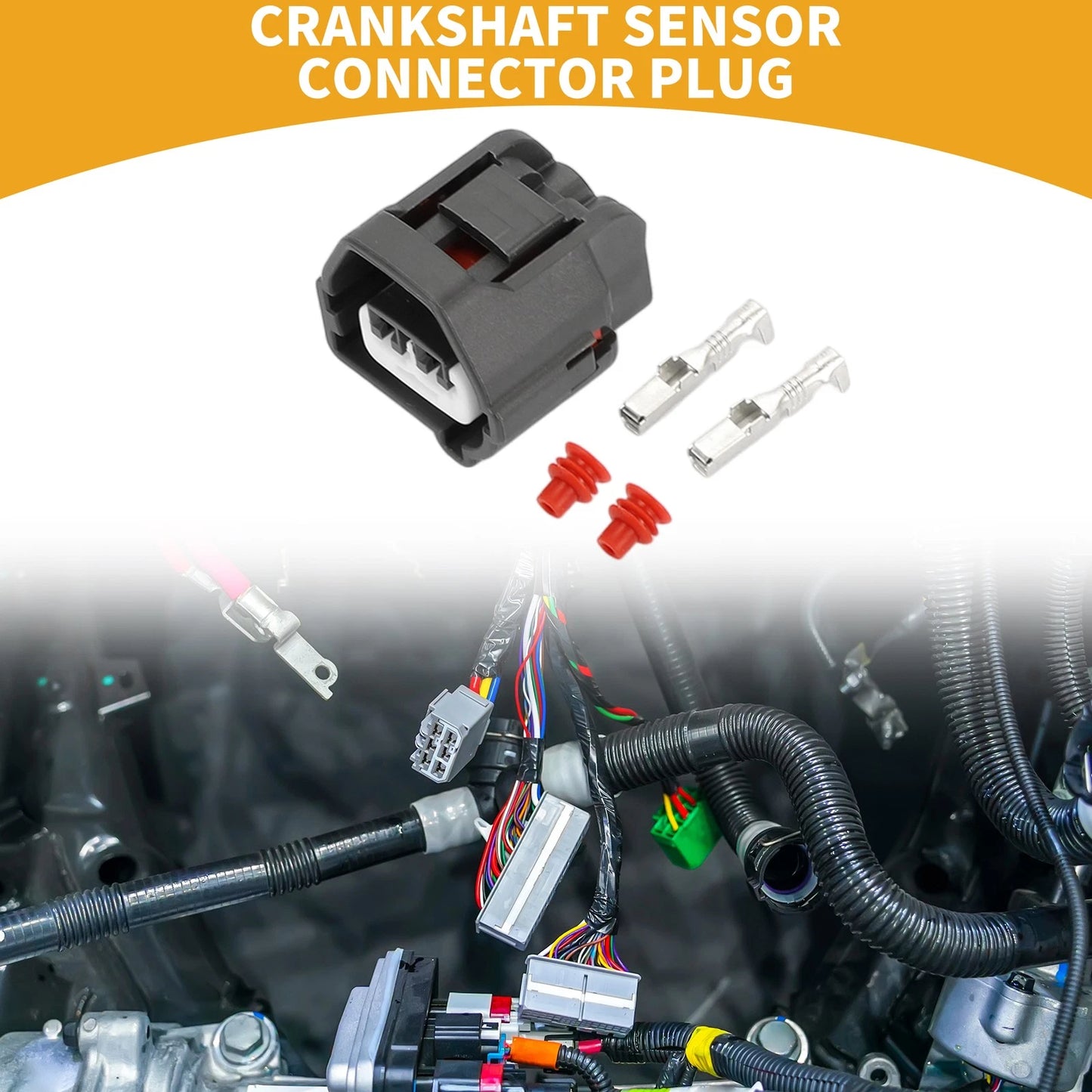 2 x Pin Crankshaft Sensor Connector Plug for Toyota