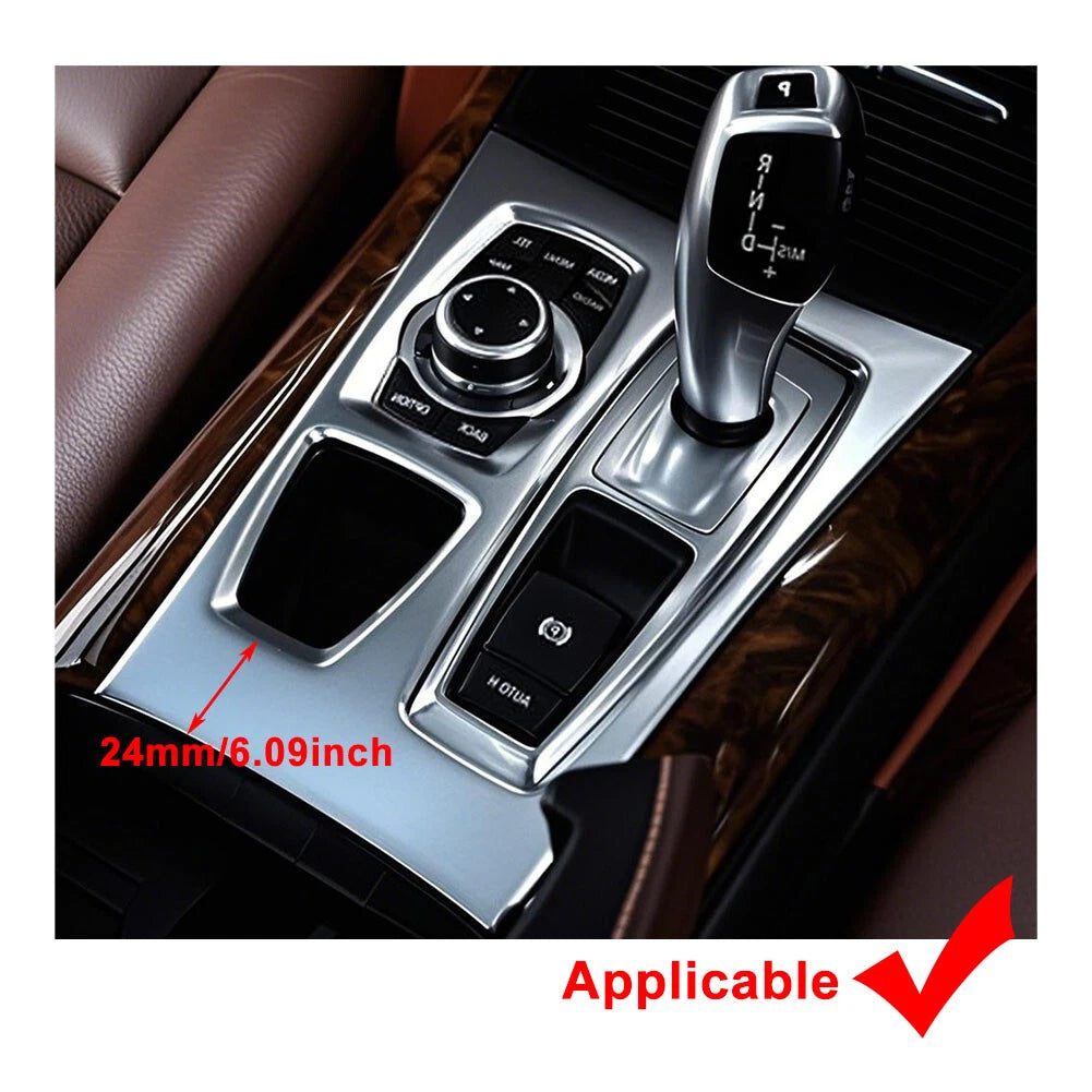 Carbon Fiber Black Gear Shift Box Trim for BMW E70 X5 E71 X6 (2008-2013)