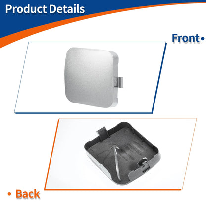 Front Car Bumper Tow Hook Cover for Toyota Rav4 (2009-2011) Silver Tone