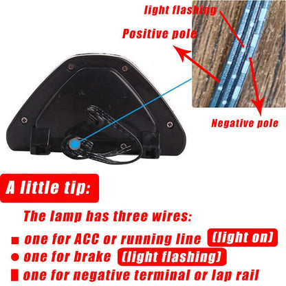 F1 Type Car DRL LED Back Tail Stop Fog Brake Strobe Light Lamp for Universal