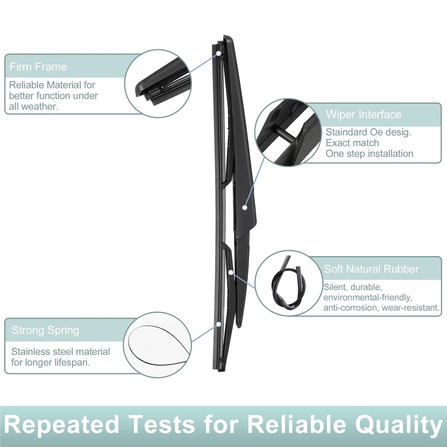 Rear Wiper Blade Arm Set for Volvo V70, XC70 (2001-2007)