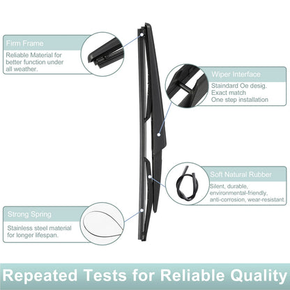 Rear Wiper Blade Arm Set for Volvo V70, XC70 (2001-2007)