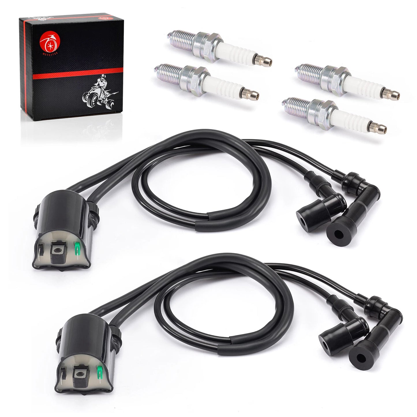 Ignition Coil & Spark plug for Kawasaki VN1500 Vulcan 1500 (1996–2008)