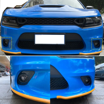 Front Bumper Fog Light Trim Covers for Dodge Charger (2015-2022)