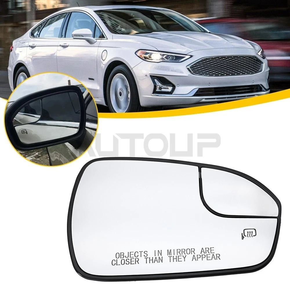 Door Wing Mirror Glass Heated Right Passenger Side for Ford Fusion (2013–2020)