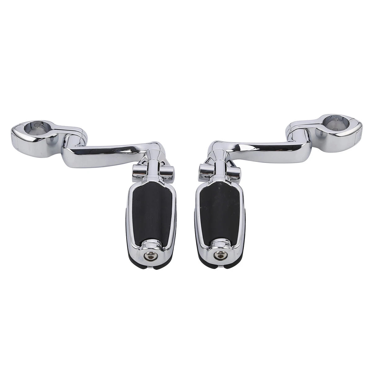 Chrome 1.25" Highway Bar Footpegs for Harley Softail Sportster