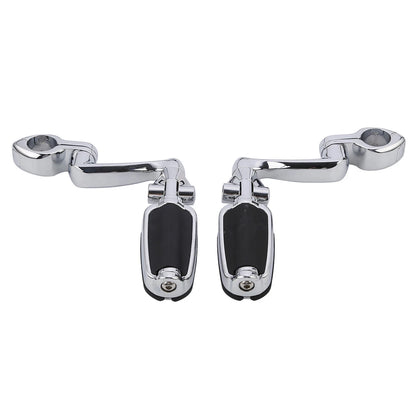 Chrome 1.25" Highway Bar Footpegs for Harley Softail Sportster