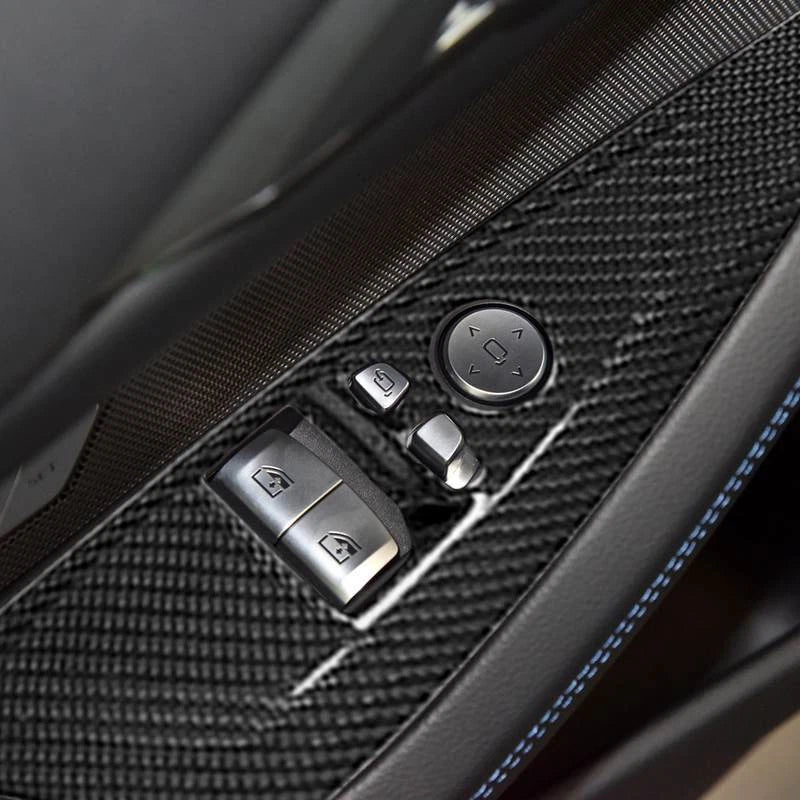 LHD Carbon Fiber Window Lift Panel Cover Trim for BMW G22 Coupe 430i 2021-2023