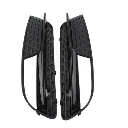 2 x Front Bumper Black Fog Light Grille Cover for Audi A5 (2012-2016)