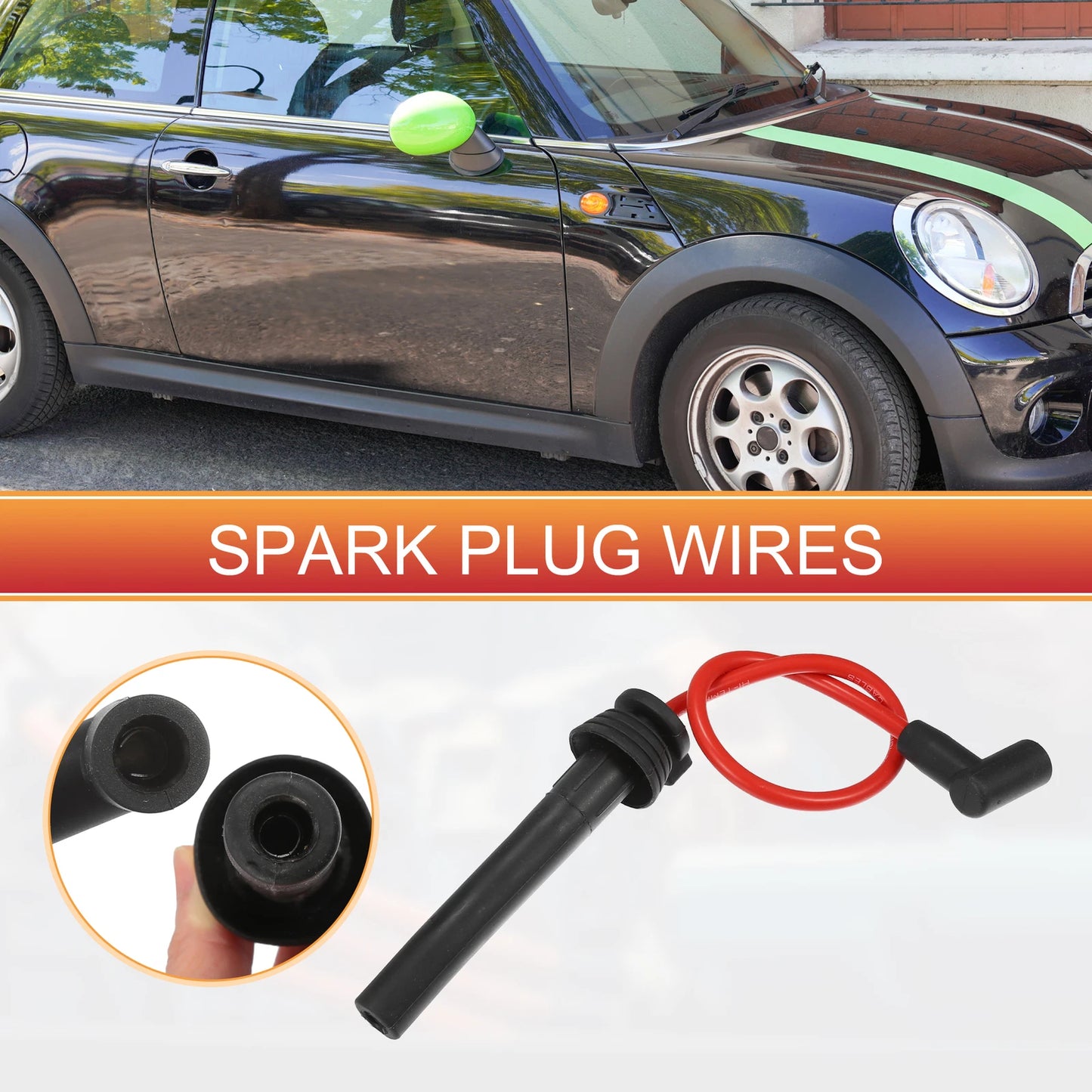 4pcs Spark Plug Wire Ignition Coil Cable for MINI Cooper R50 R52 (2002-2008)