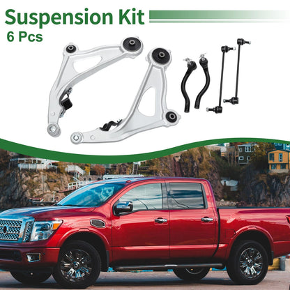 6 x Front Suspension Kit Lower Control Arm for Nissan Pathfinder (2013 - 2019)