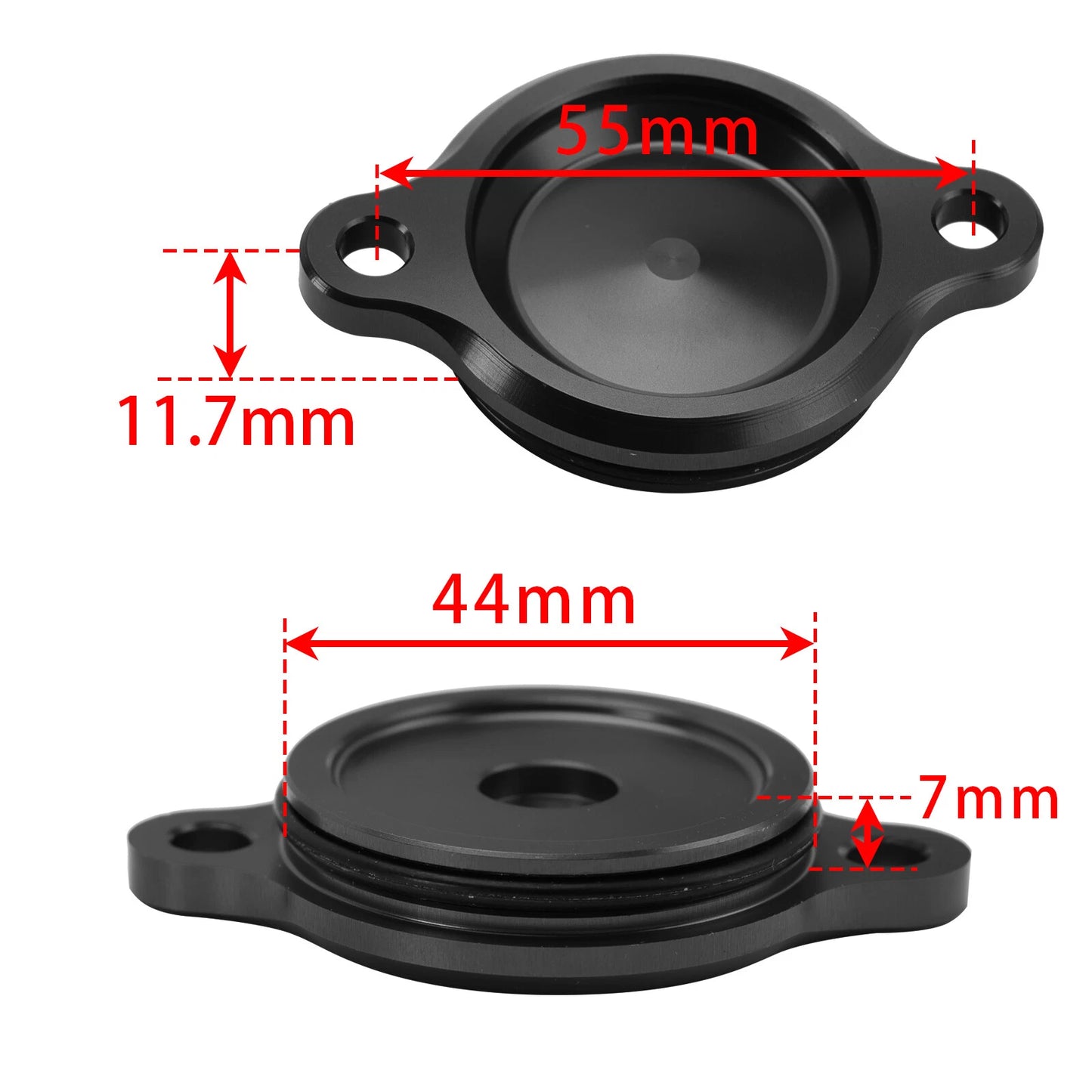 CNC Oil Filter Cover Black for Honda ST 125 Dax, MSX 125, Grom, Z 125, Monkey C 125 (2021-2023)
