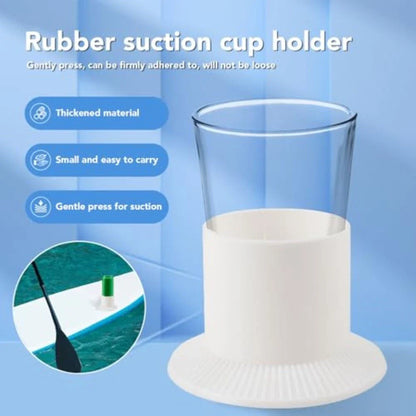 TPE Rubber Suction Cup Holder for RV/Car/Boat - Portable Non-Slip Anti-Spill
