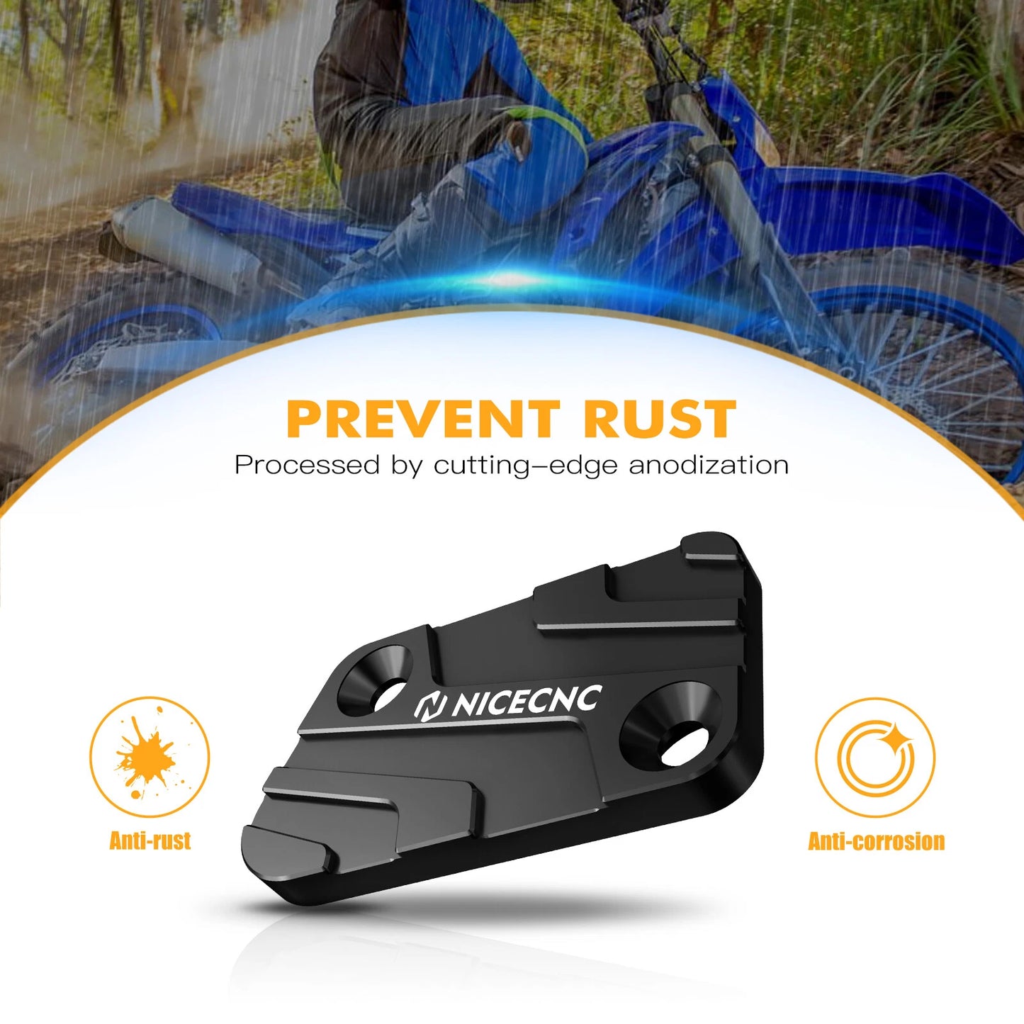Front Brake Reservoir Cover for Yamaha YZ125 YZ250 YZ250X YZ450F (2008-2022)