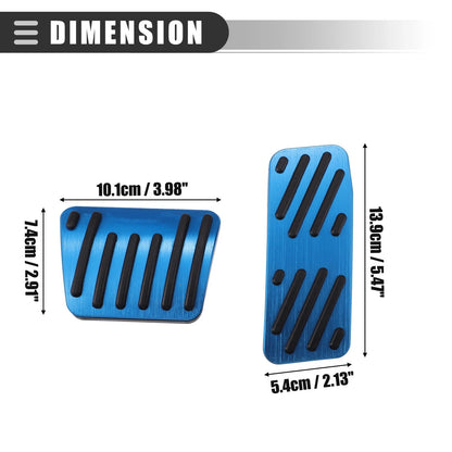 Brake Accelerator Pedal Covers for Jeep Cherokee (2014-2021) - Black & Blue Set
