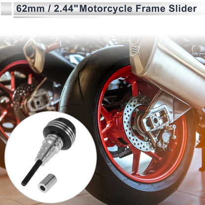 Slider Frame 20mm Aluminum Alloy 1 Pc Silver Tone for Motorcycle