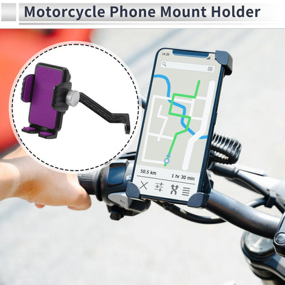 Motorcycle Phone Mount 4.7-7.2in for Rearview Mirror Purple