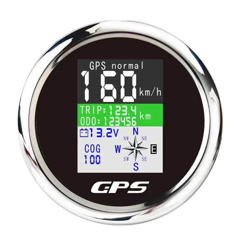 Digital GPS Speedometer Odometer Voltmeter Gauge for Marine Boat Yacht