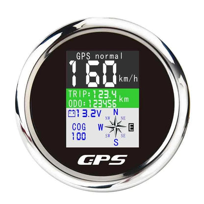 Digital GPS Speedometer Odometer Voltmeter Gauge for Marine Boat Yacht