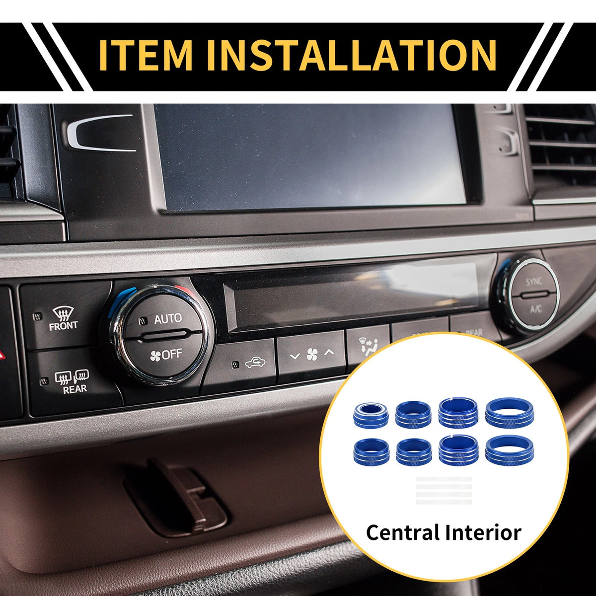 Knob Cover Ring for GMC Sierra 4WD Air/AC Audio (2014-2018)