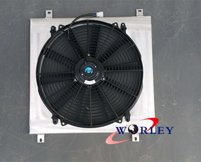 Aluminum Radiator Shroud & Fan for Mazda RX2 RX3 RX4 RX5 RX7 (1970-1985)